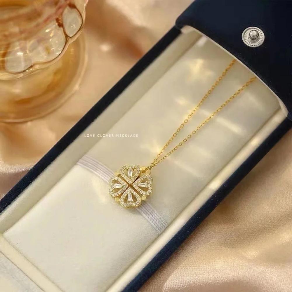 14k gold with diamonds heart necklace - Picture 2 of 4